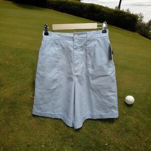 Liz Claiborne Lizsport Vintage NWT Y2K Shorts Size 4 Linen Baby Blue  W/Receipt!